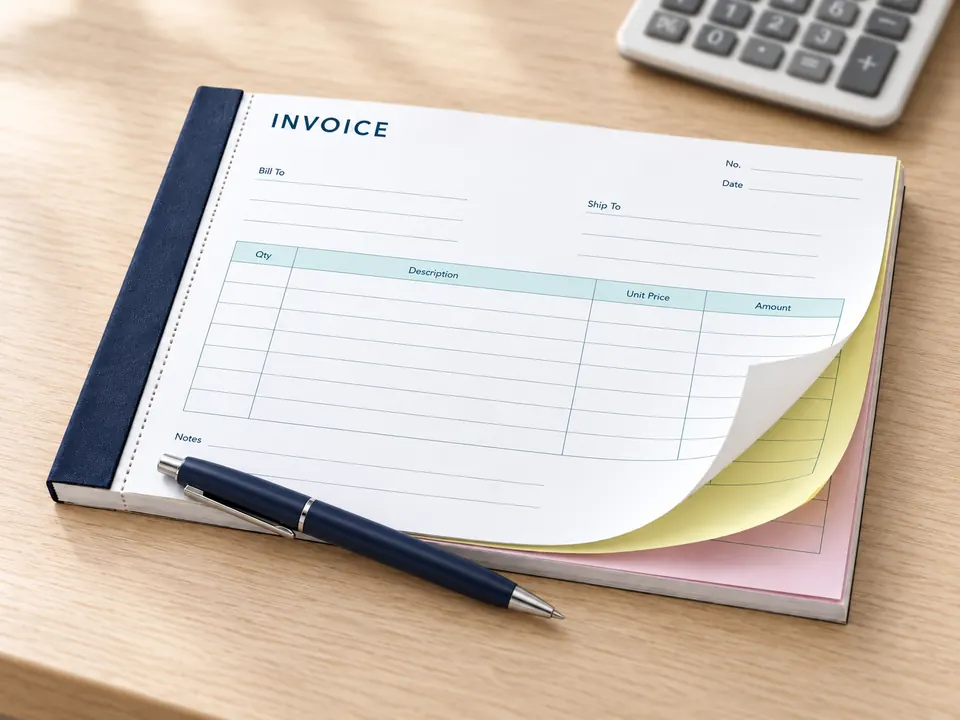 Invoice Books — illustrative example showing the product in use