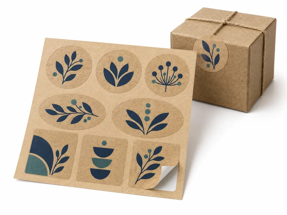 Kraft Paper Stickers — illustrative product concept on a clean background