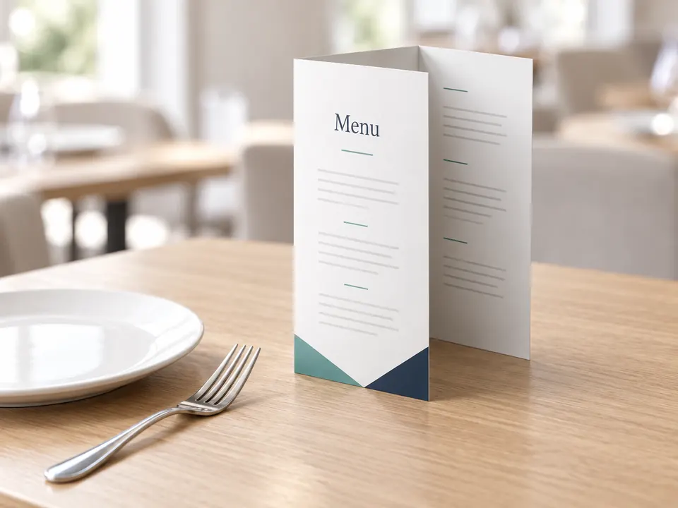 Menu Cards — illustrative example showing the product in use