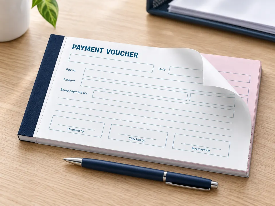 Payment Vouchers — illustrative example showing the product in use