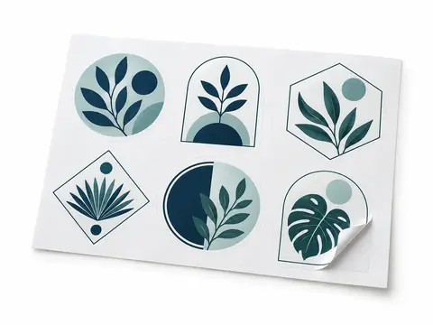 Print & Cut Stickers — illustrative product concept on a clean background