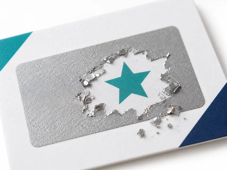 Scratch & Win Coupons — close-up of the illustrative product materials and finish