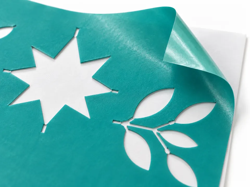 Stencil Stickers — close-up of the illustrative product materials and finish