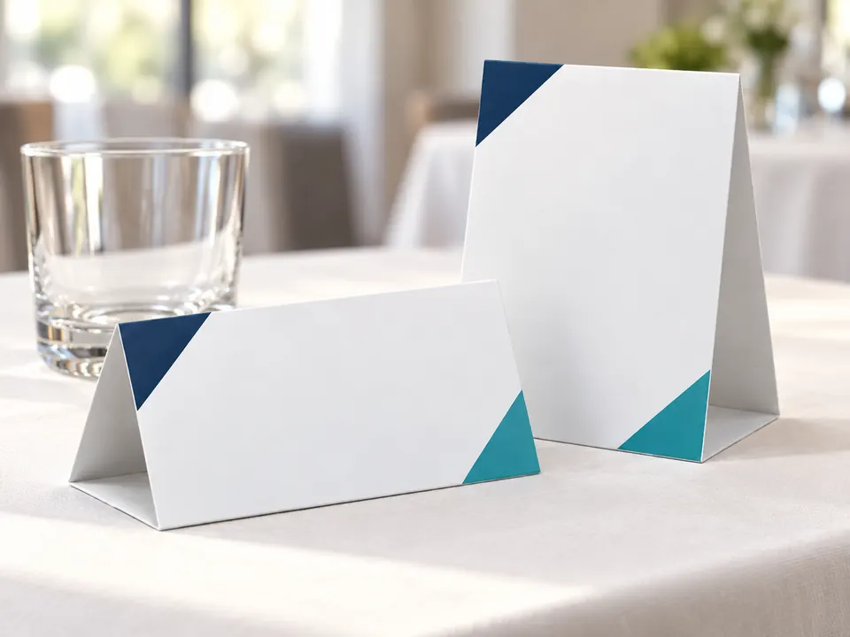 Tent Cards — illustrative example showing the product in use