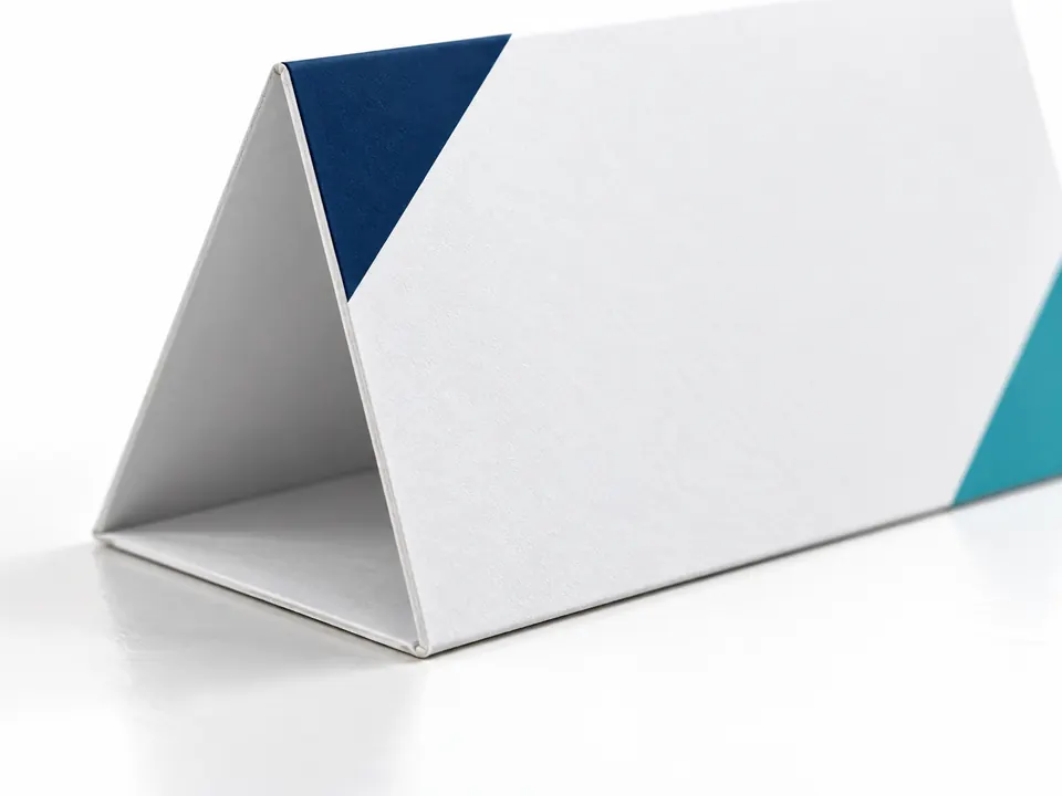Tent Cards — close-up of the illustrative product materials and finish