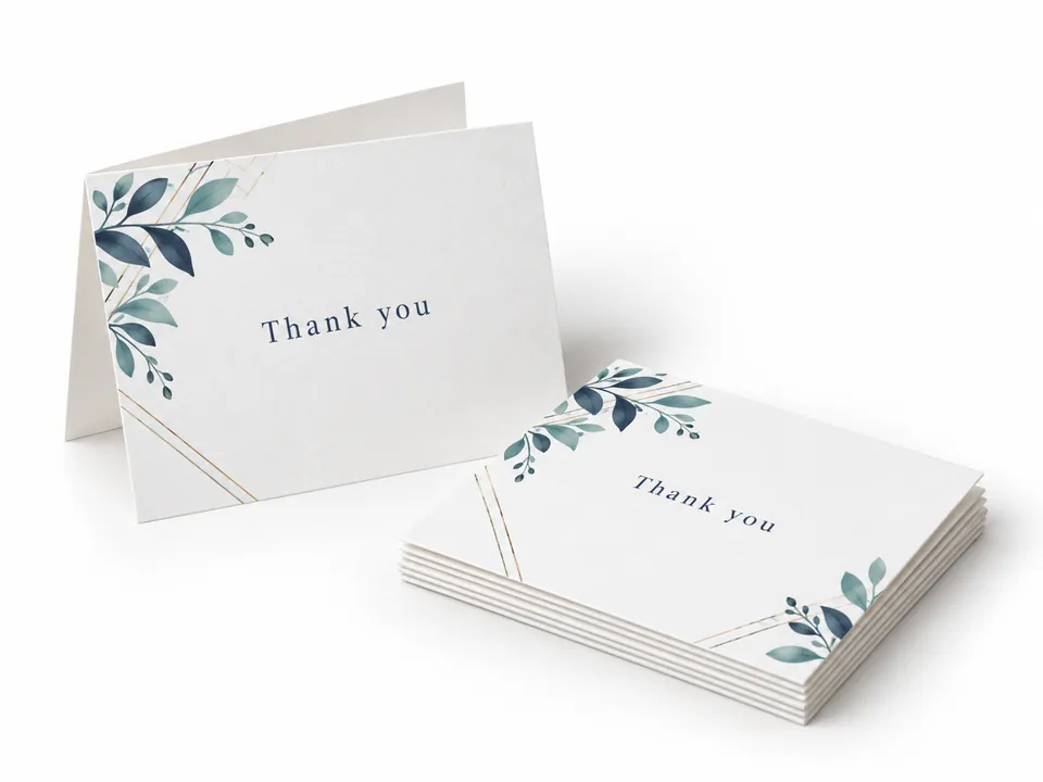 Thank You Cards — illustrative product concept on a clean background