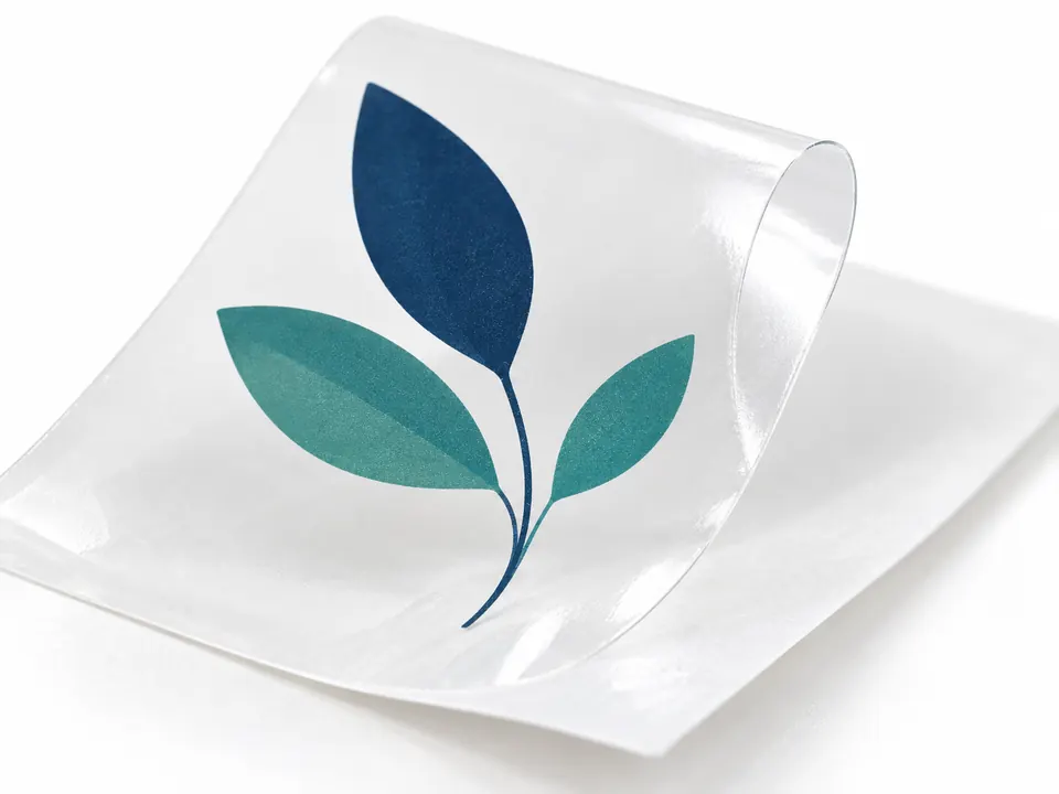 Transparent Stickers — close-up of the illustrative product materials and finish