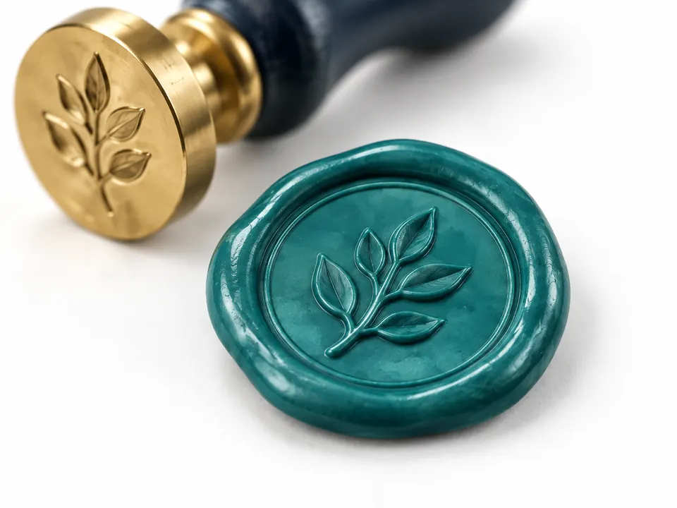 Wax Seals — close-up of the illustrative product materials and finish