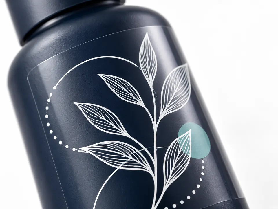 White Ink Stickers — close-up of the illustrative product materials and finish