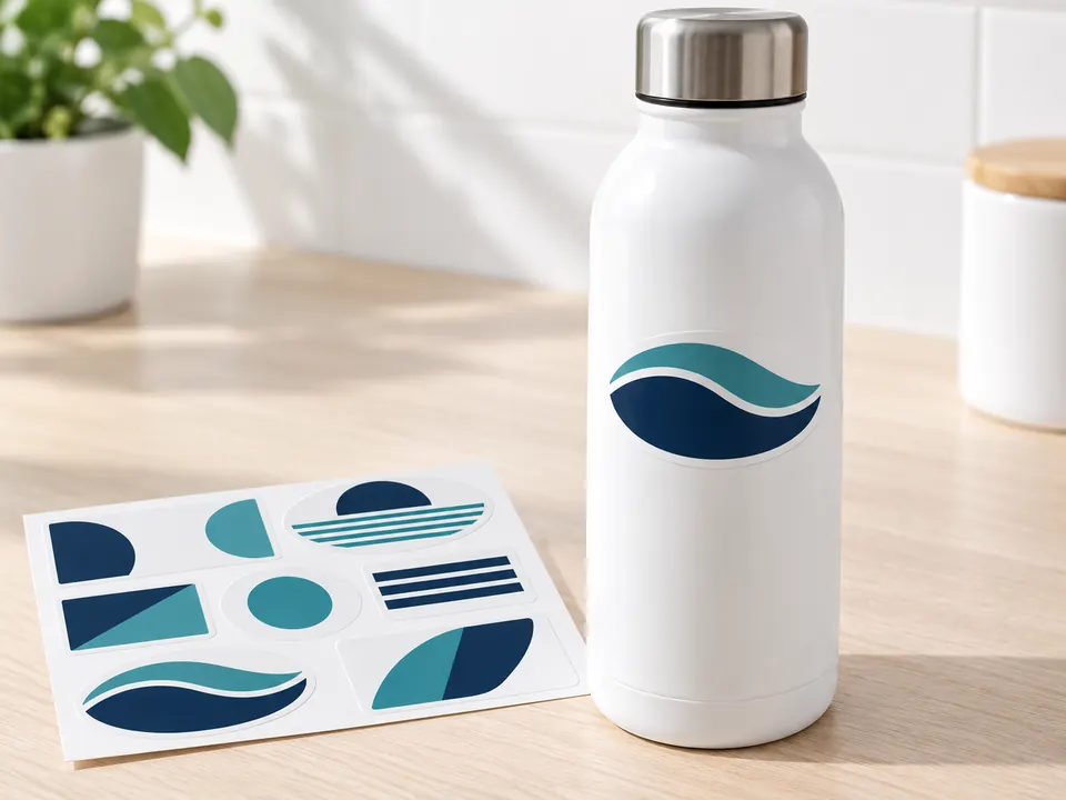 White PVC Stickers — illustrative example showing the product in use