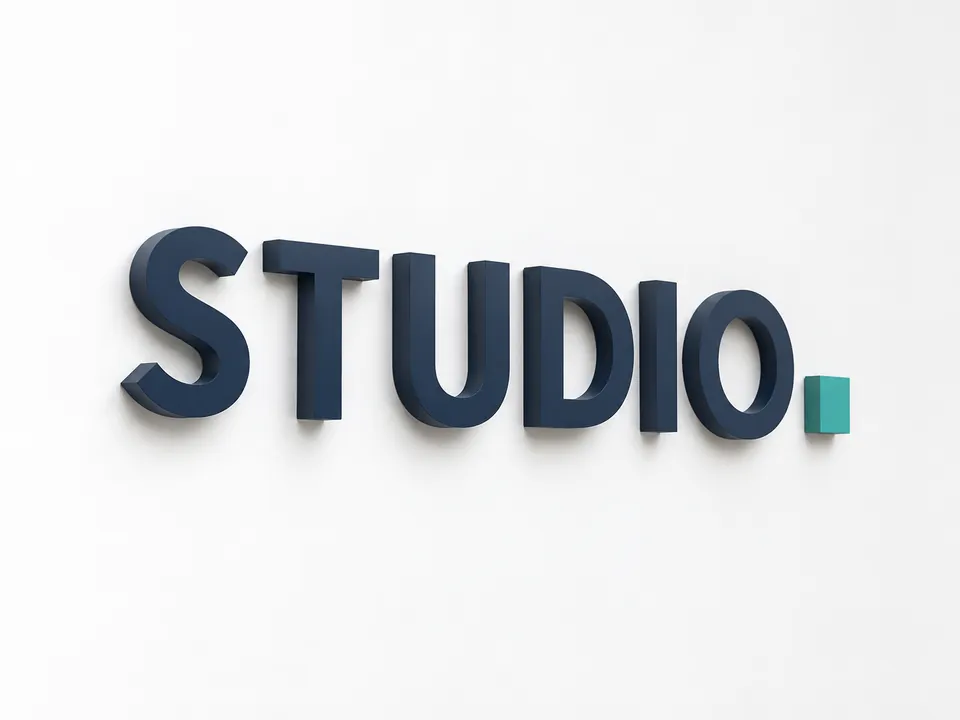 3D Signage — Unlit — illustrative product concept on a clean background