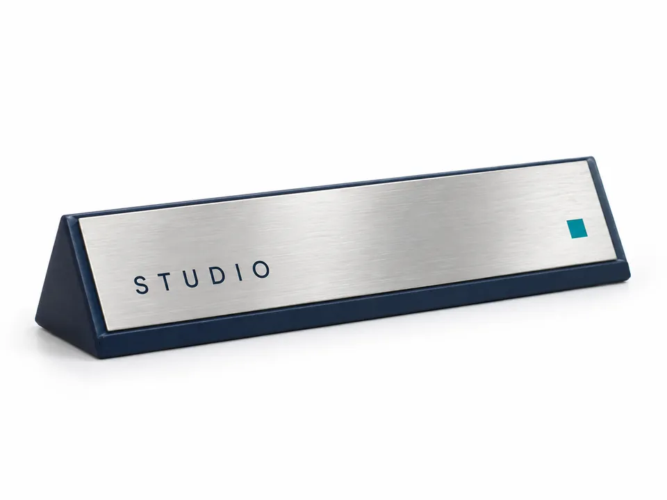 Desk Name Plates — illustrative product concept on a clean background