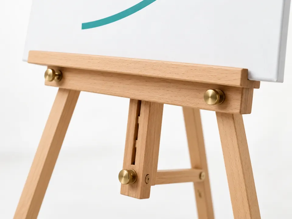 Easel Stands — close-up of the illustrative product materials and finish