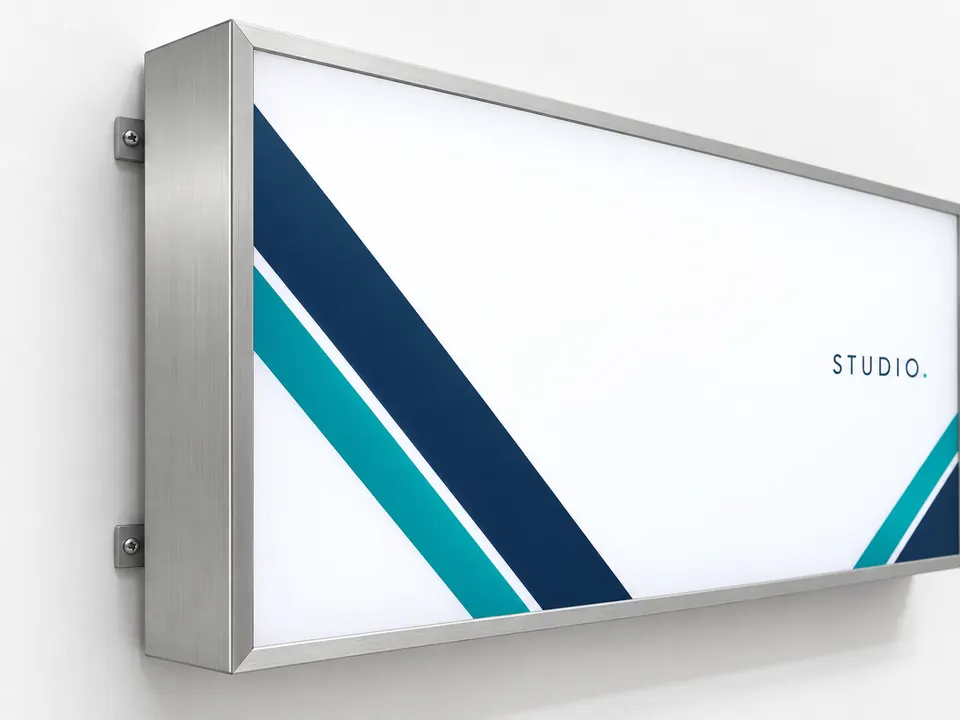 Flex Face Light Boxes — close-up of the illustrative product materials and finish