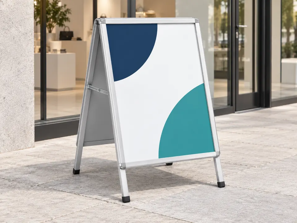 Foldable Standing Signs — illustrative example showing the product in use