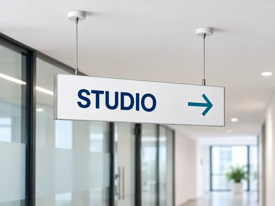 Hanging Signage — illustrative example showing the product in use