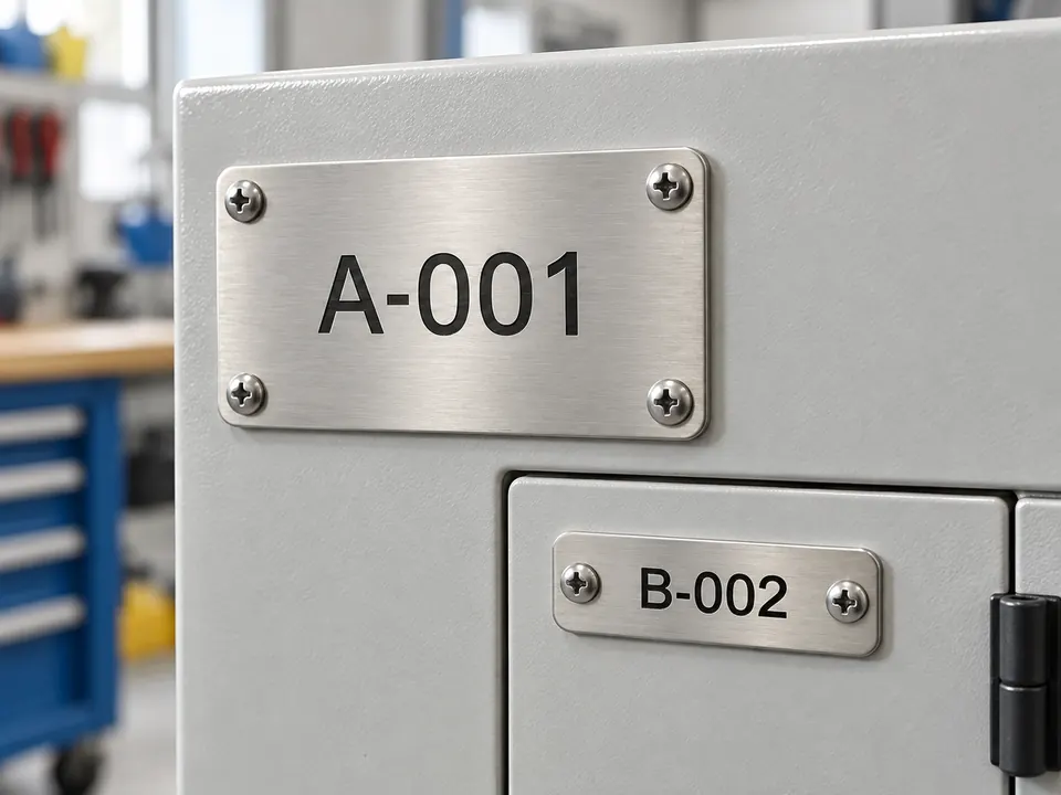 Metal Labels — illustrative example showing the product in use