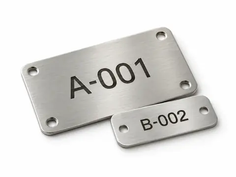 Metal Labels — illustrative product concept on a clean background