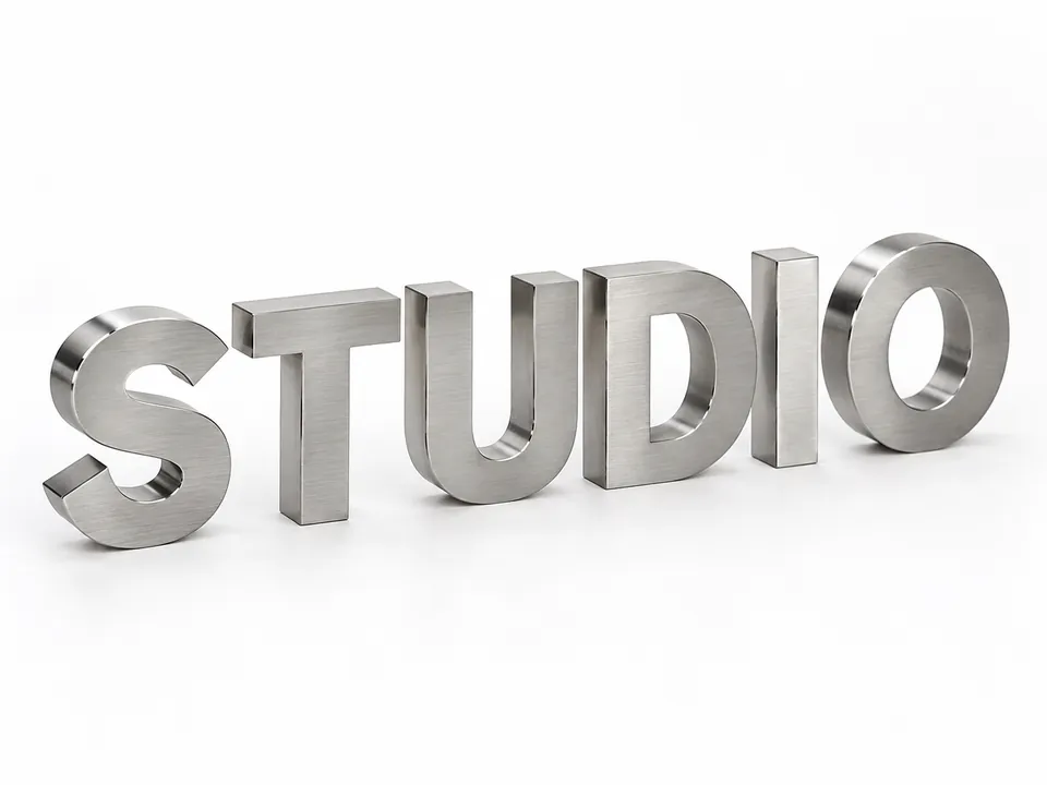 Metal Letters — illustrative product concept on a clean background