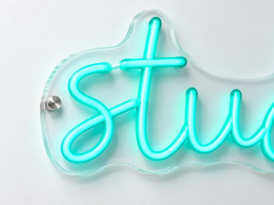 Neon Signage — close-up of the illustrative product materials and finish