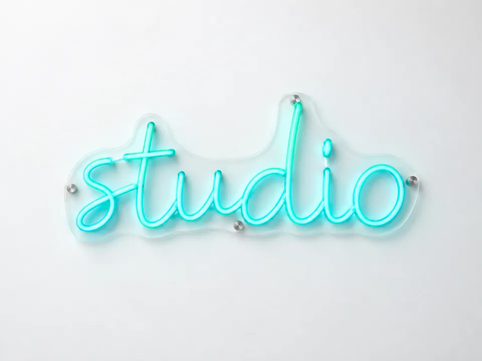 Neon Signage — illustrative product concept on a clean background