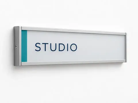 Office Name Plates — illustrative product concept on a clean background