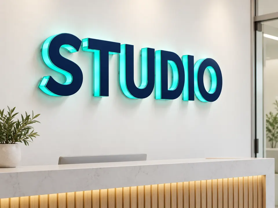 Outlit 3D Signage — illustrative example showing the product in use