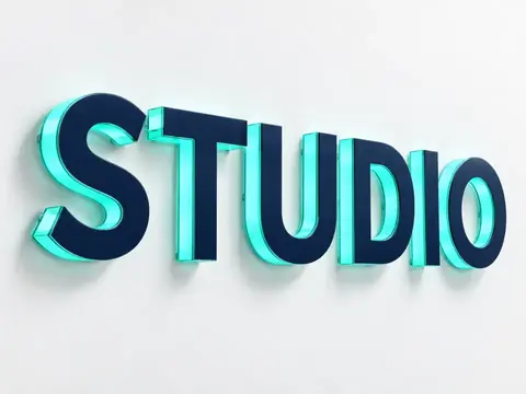 Outlit 3D Signage — illustrative product concept on a clean background