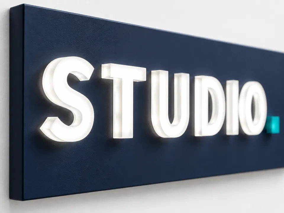 Push Through Signage — close-up of the illustrative product materials and finish
