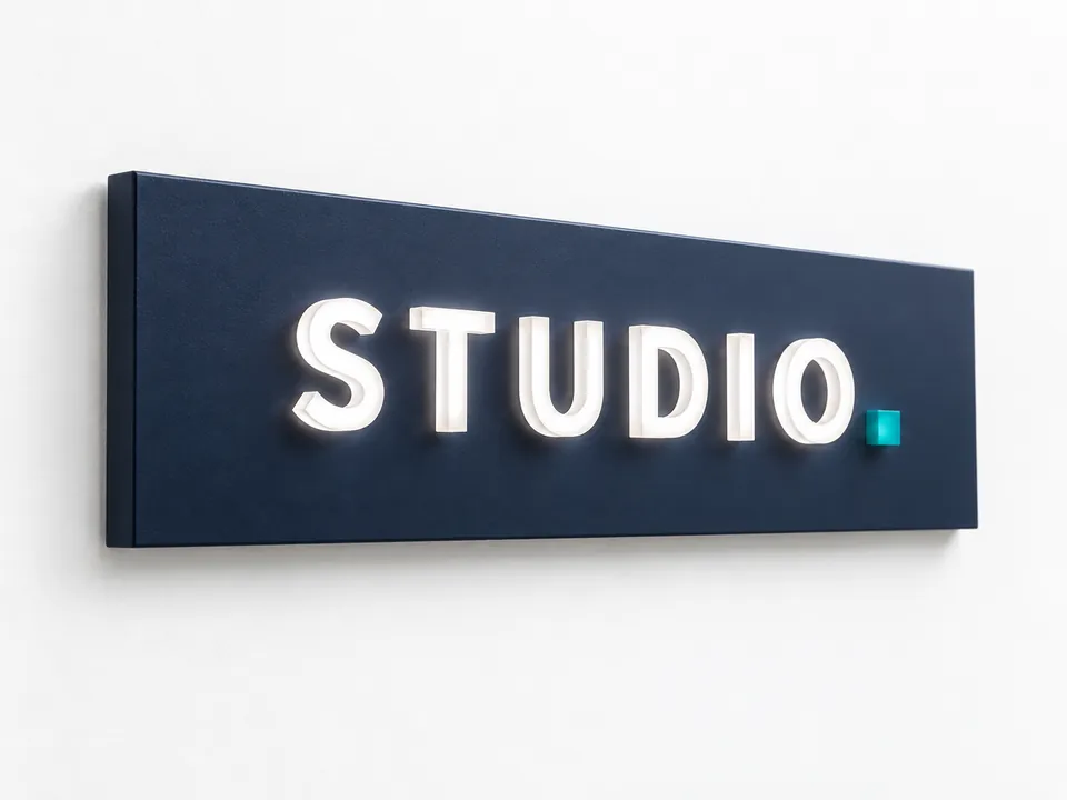 Push Through Signage — illustrative product concept on a clean background