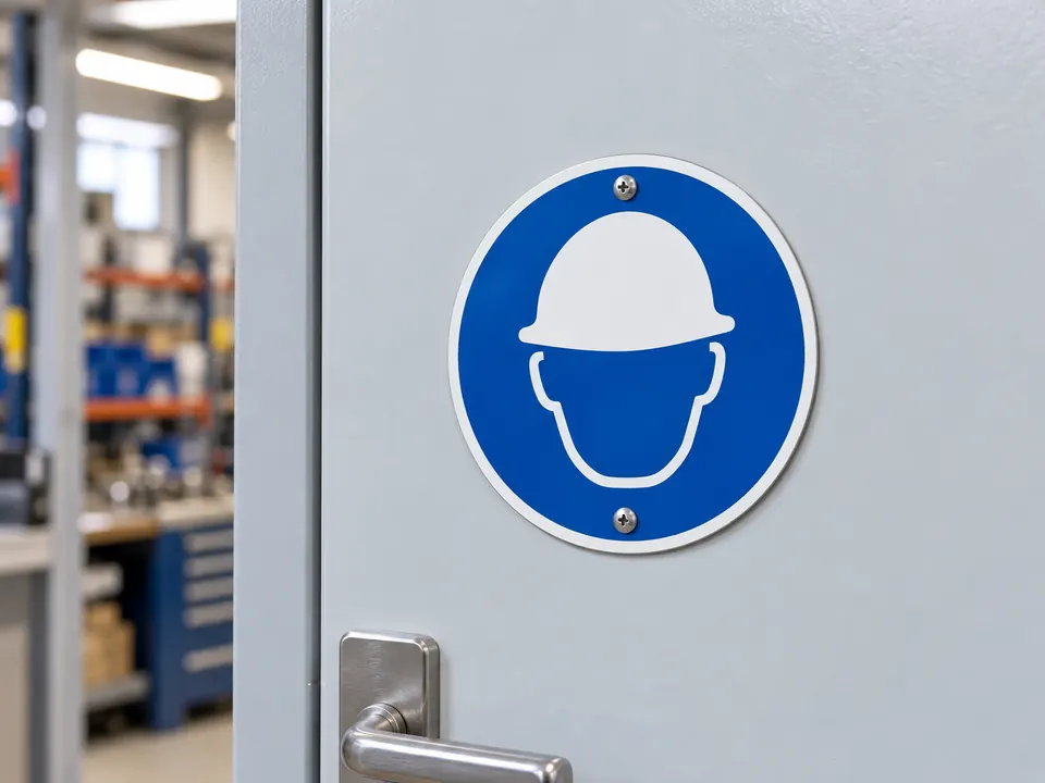 Safety Signs — illustrative example showing the product in use