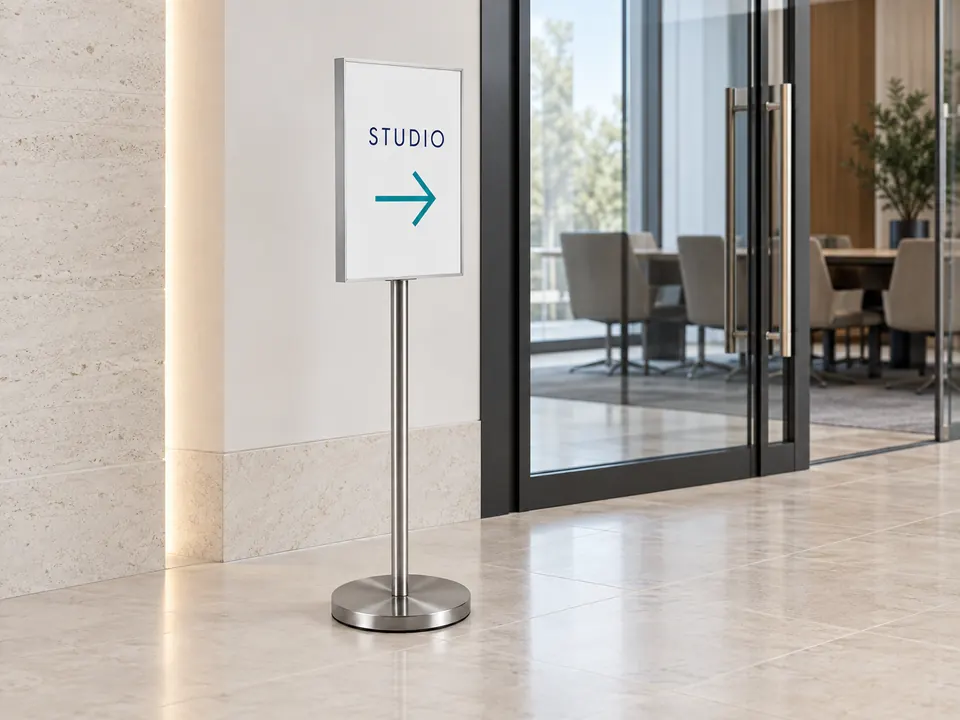Self Standing Signage — illustrative example showing the product in use