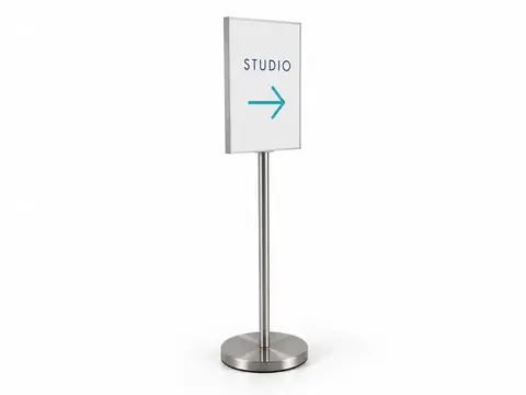 Self Standing Signage — illustrative product concept on a clean background