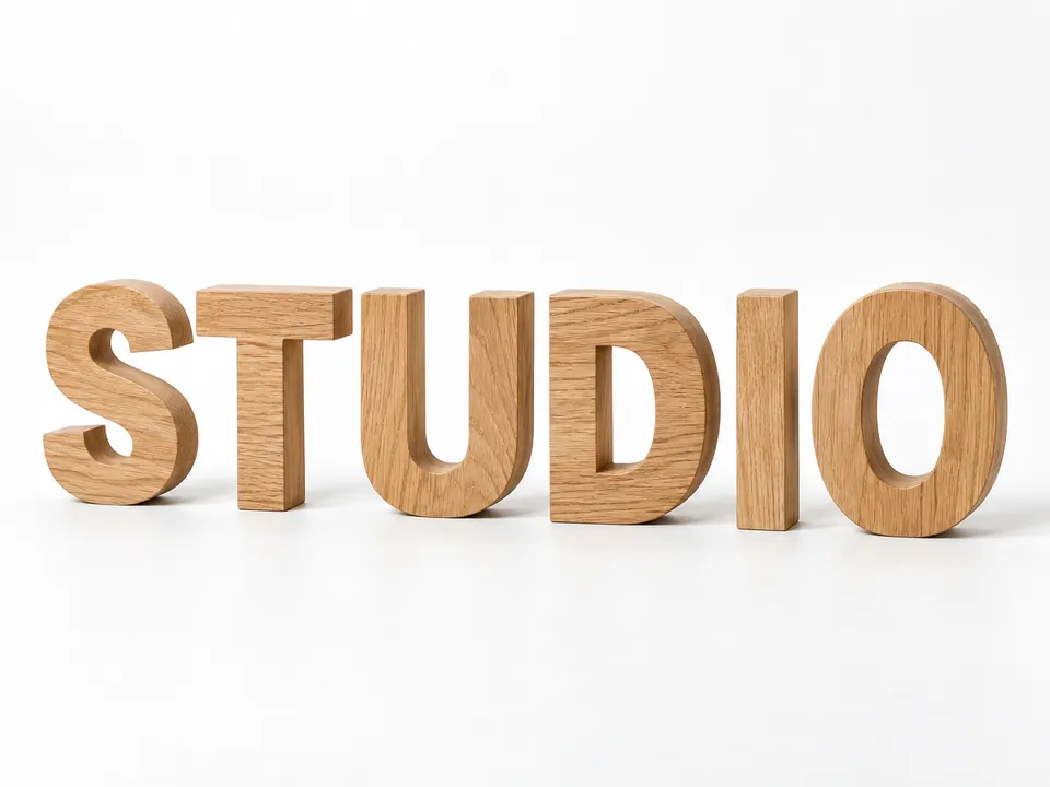Wooden Letters — illustrative product concept on a clean background