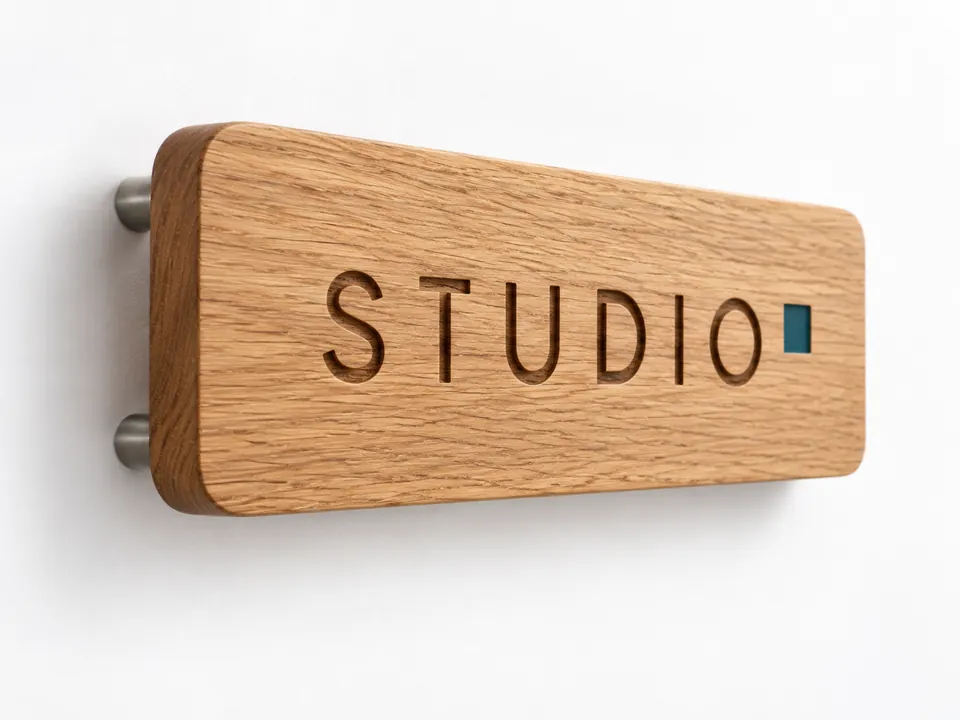 Wooden Name Plates — illustrative product concept on a clean background